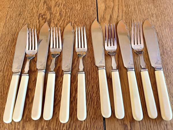 Art Deco Fish Flatware