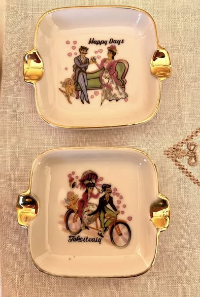4 Vintage Porcelain Ashtrays | The Old Jackal