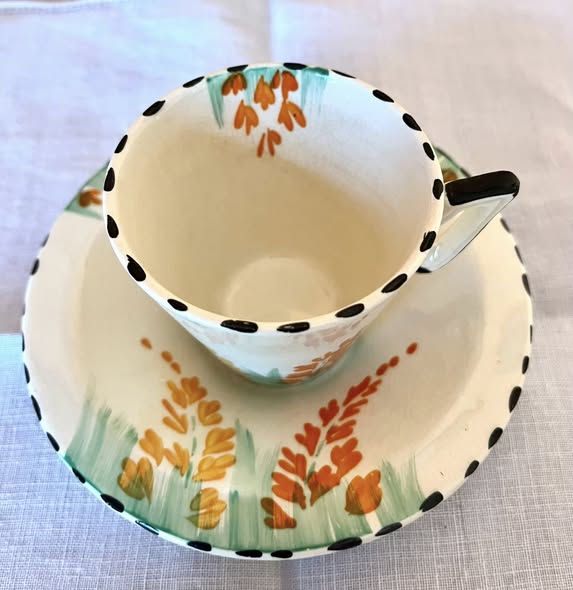 ヴィンテージ (アールデコ）ランチョンセット Art Deco Burleigh Coffee Cup & Saucer | The Old Jackal