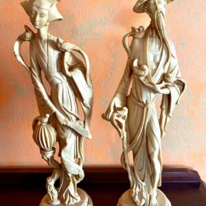 2 Large Composite Chinese Figurines